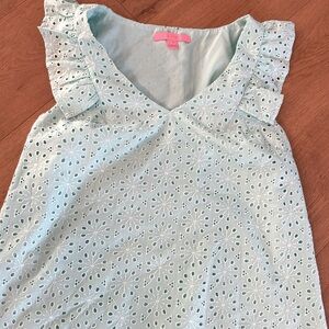 Lilly Pulitzer sleeveless eyelet v neck